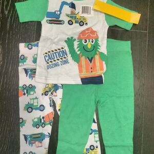 Construction Theme Toddler Pajama Outfit Set